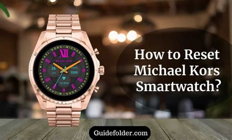 how to reset michael kors watch